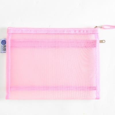  Solid color pu leather single pull pencil case stationery bag 